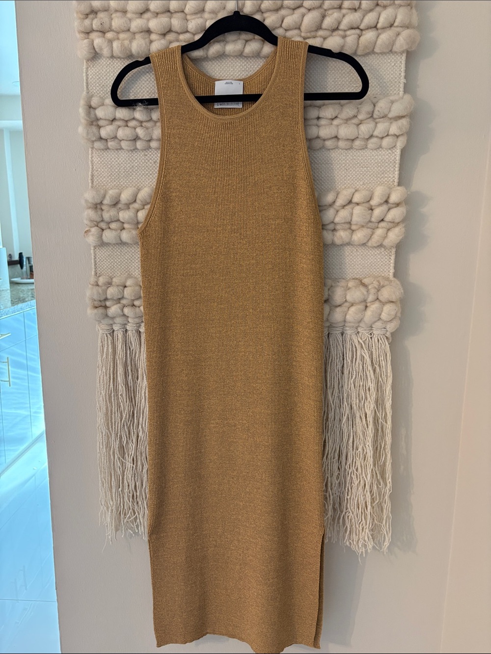 C/MEO Collective Sleeveless Knit Midi Dress in Mustard
